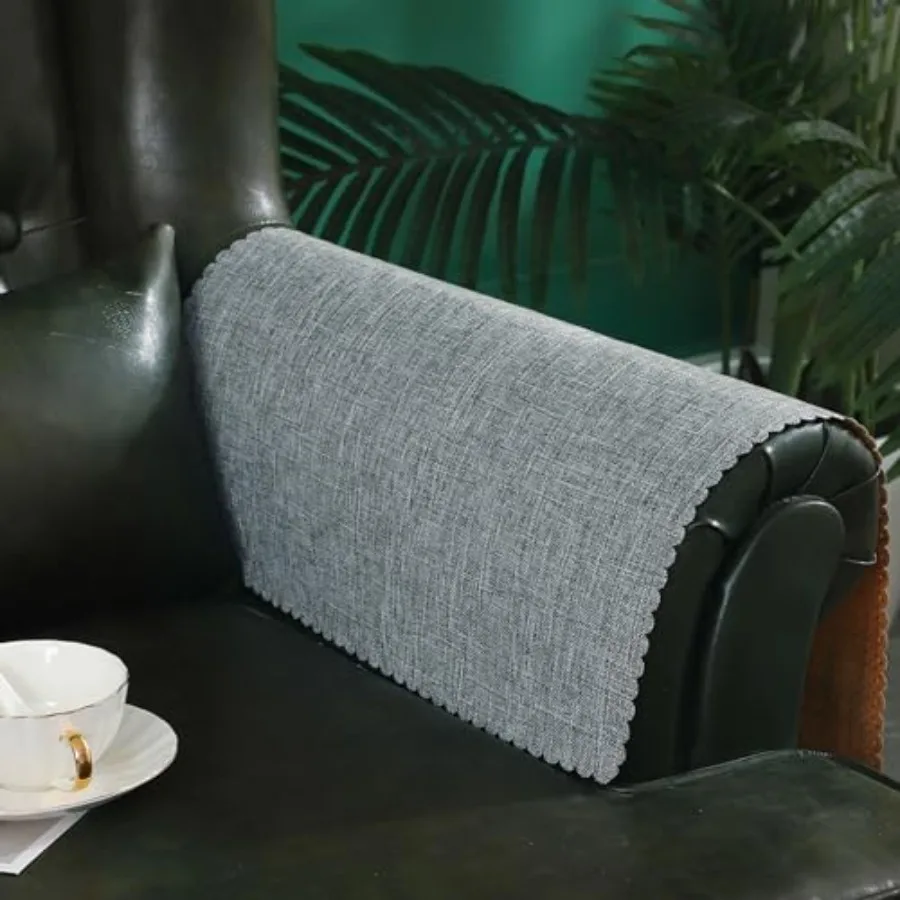 

Sofa Arm Cover, Non Slip Couch Arm Cover Washable Recliner Chair Armrest Covers Protectors Set of 2 Wavy Border Armrest Covers