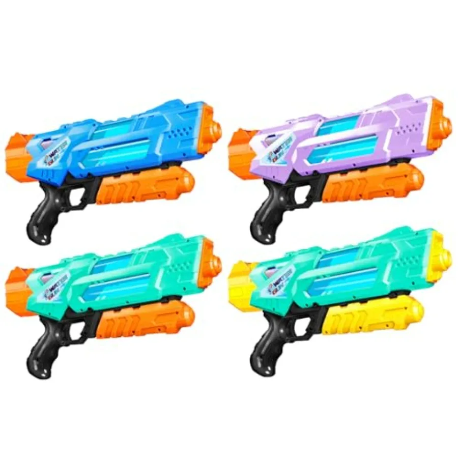 Super Water Guns for Adults - 2 Pack 1200cc Soaker Squirt Guns, Blue/Red, High-Pressure Long-Range for Summer Outdoor Pool Beac