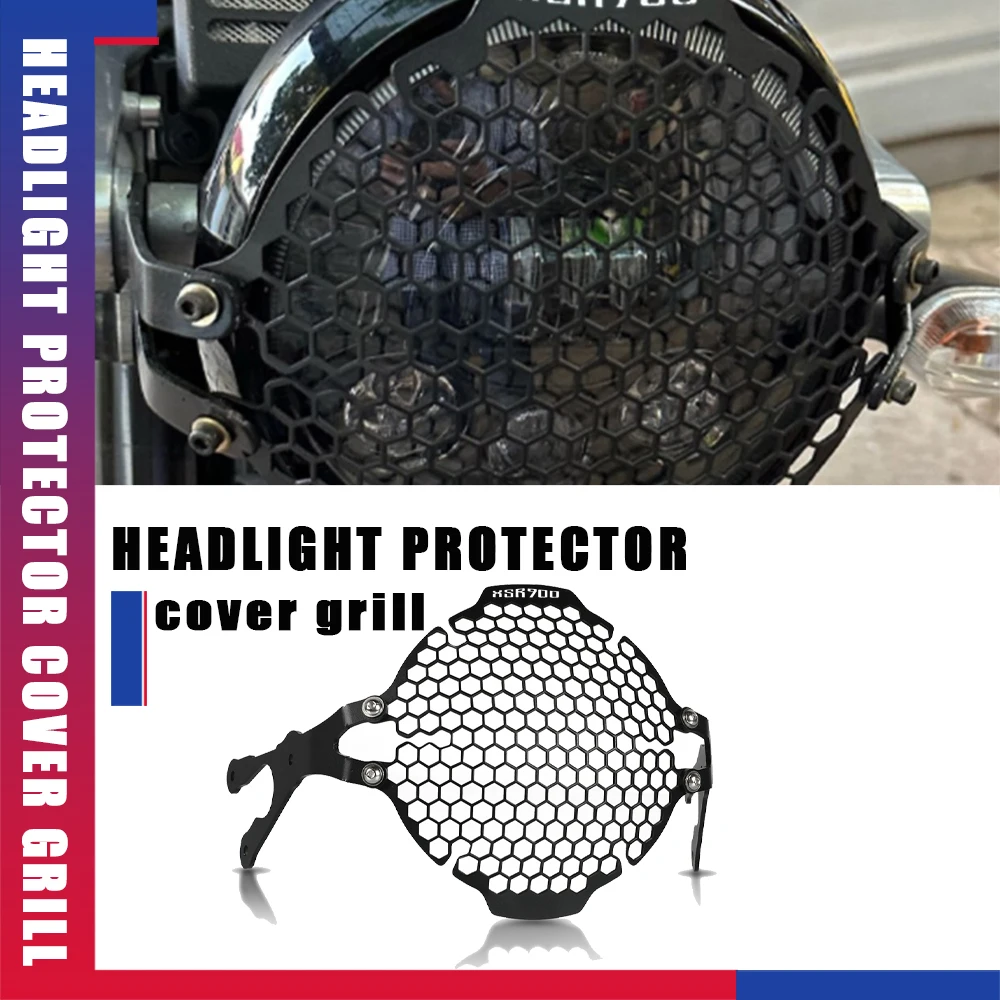 

New For Yamaha XSR700 2016-2021 XSR 700 XTribute 2018-2020 2021 Motorcycle Headlight Protector Cover Grill XSR700 2022 2023 2024