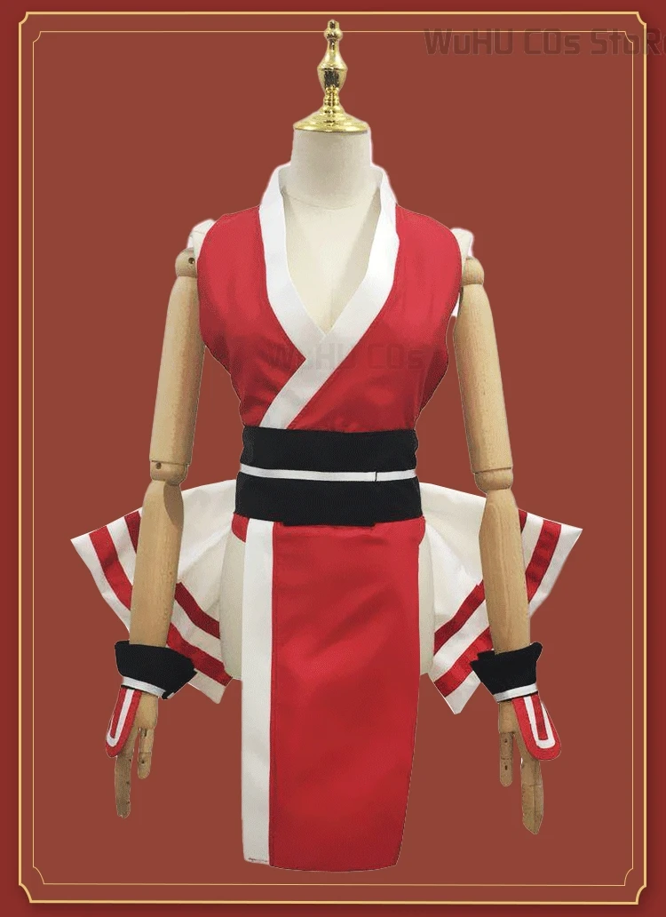 Kämpfer Mai Shira nui Cosplay Kostüm Perücke Spiel Kof Mai Rollenspiel sexy Outfit Kung Fu Halloween Phantasie Frauen Kleid Party Anzug