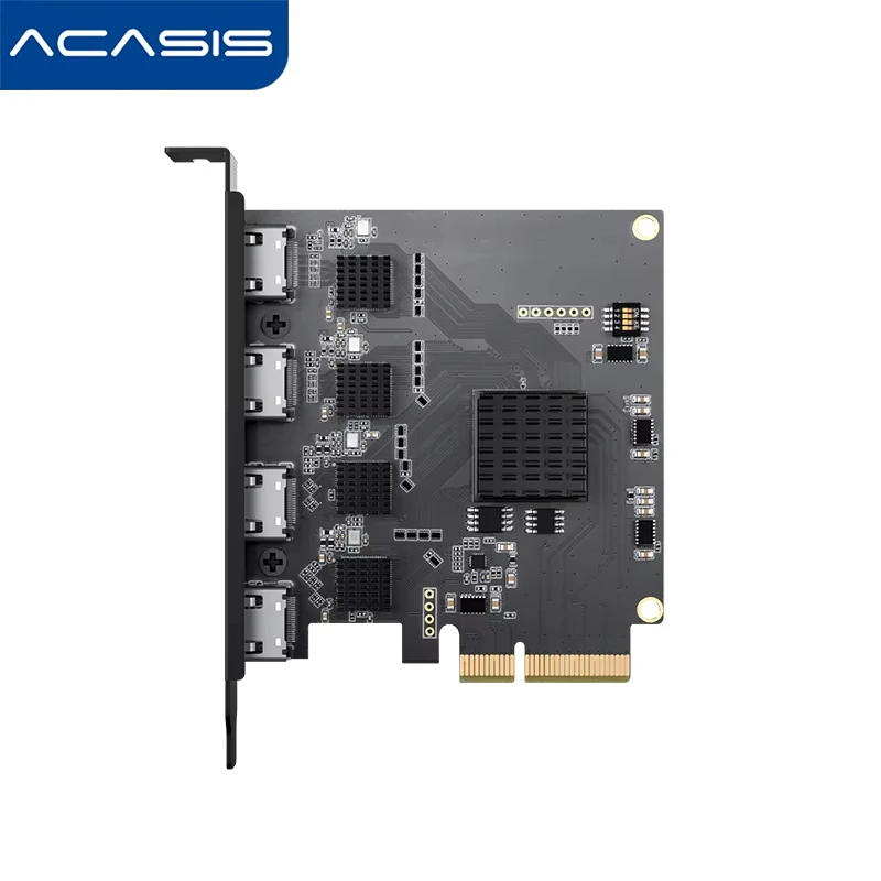 Acasis 4-kanaals HDMI-compatibele PCIE HD Video Capture Card 1080p OBS Wirecast Live Broadcast Streaming Adapte voor livestreaming