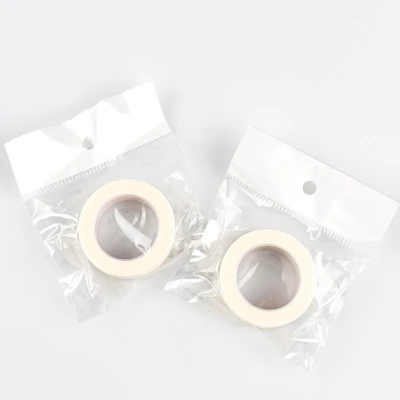2 rollos de cinta de papel para extensión de pestañas, cinta adhesiva de tela no tejida transpirable para herramienta de ampliación falsa, herramientas para maquillaje de ojos y párpados