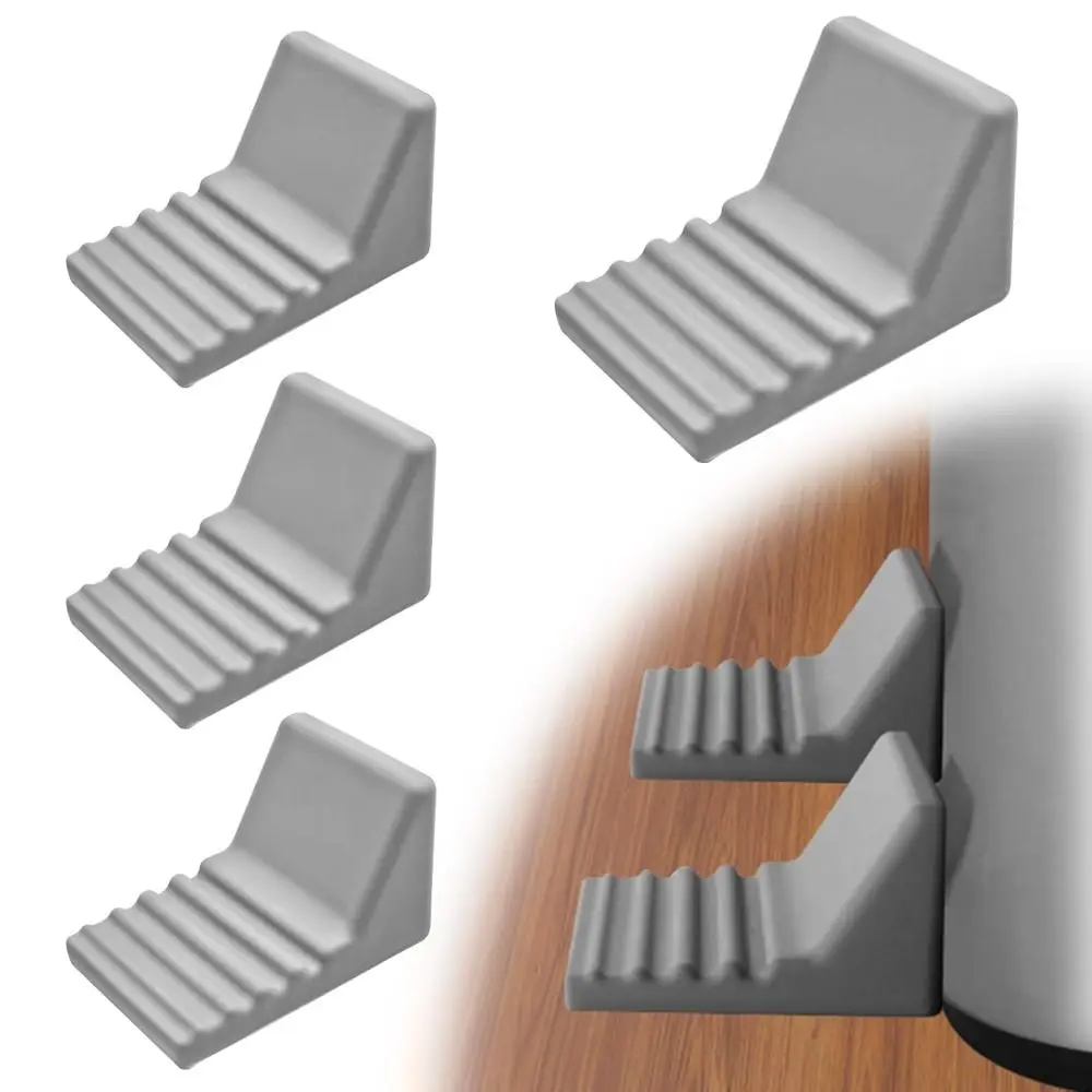 4Pcs Heavy Duty Trash Can Wall Protector Silicone No-Drill Trash Can Bumper Garbage Can Wall Protector Kitchen and Office Floor