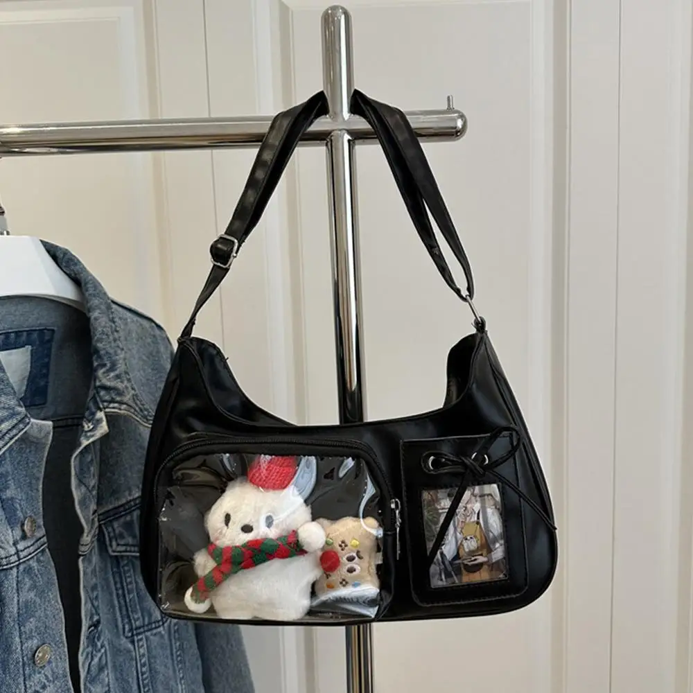 Borsa a tracolla Harajuku da donna borsa Ita trasparente coreana borsa a tracolla da scuola borsa da donna in stile preppy di design giapponese femminile