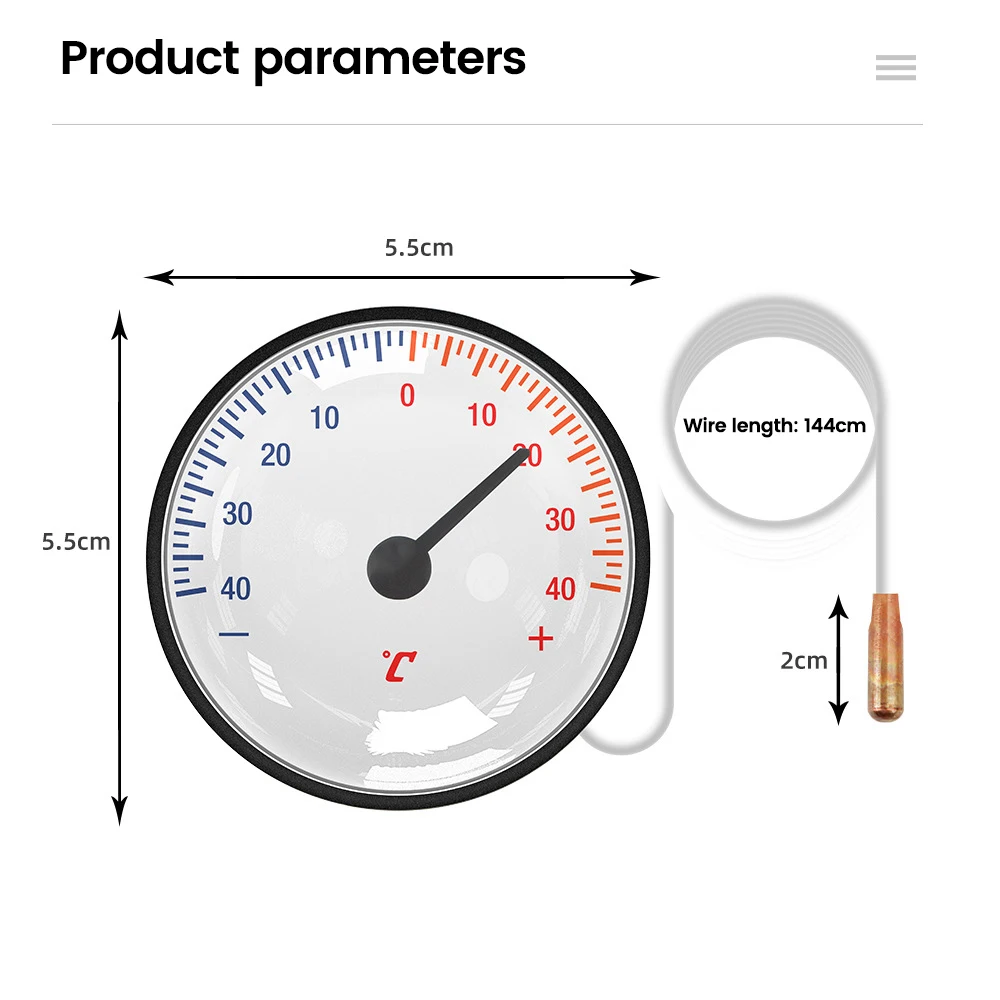 Digital Thermometer with Waterproof Probe Convenient Temperature Sensor for Fish Tank Fridge Aquarium Indoor Outdoor 0℃-120℃