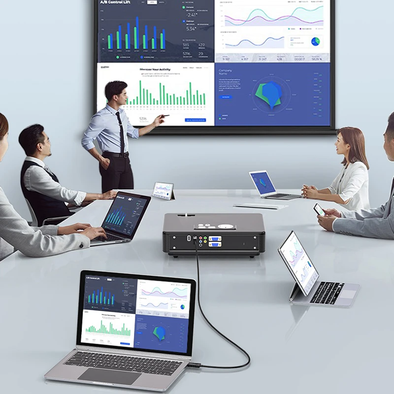 HKN-Adaptateur 4K 30Hz DP vers HD, Câble Compatible avec Port d'Affichage, Vidéo, Audio, pour Projecteur HDTV, PC