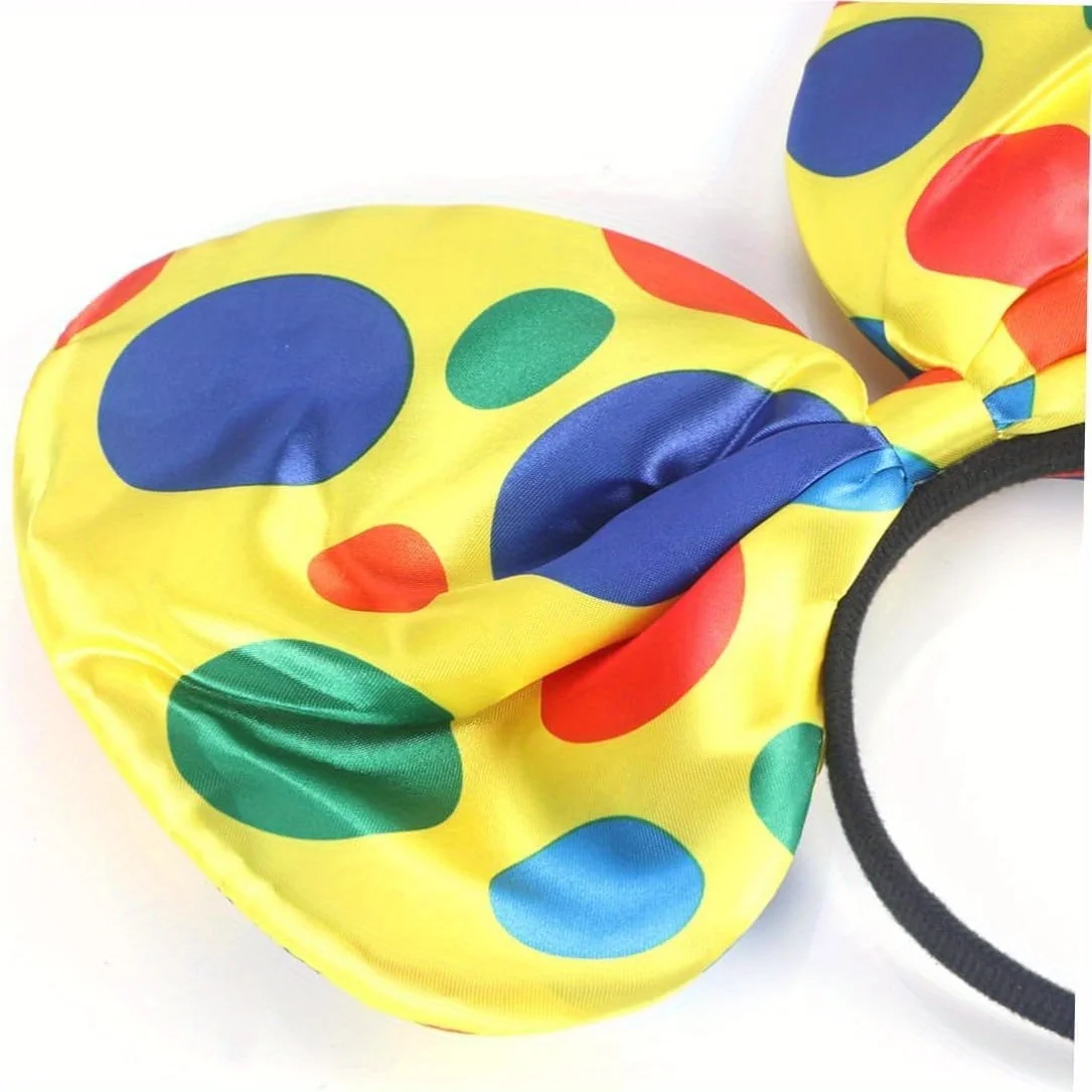 Ein Halloween Urlaub Party Kostüm Kostüm Clown Kopf mit Tupfen Clown Hut Cosplay Kostüm Zubehör