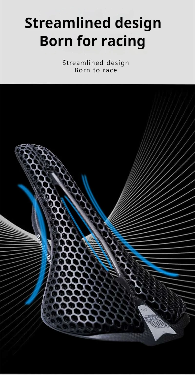 Enlee Fahrrad 3d gedruckt Sattel ultraleichte Kohle faser Rennrad Mountainbike Nylon Kissen bequeme 3D MTB Sattels itz – Detail 7