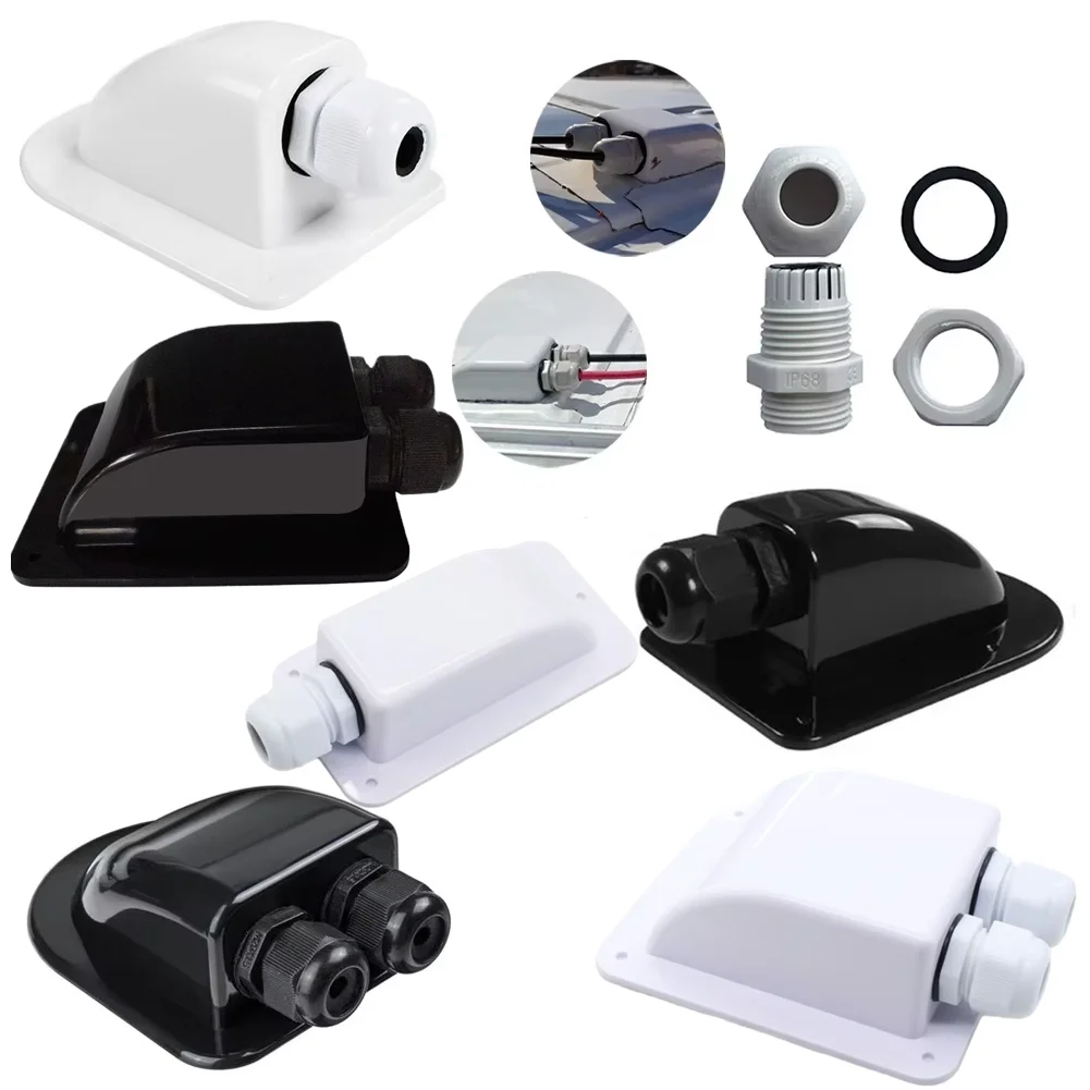 

Распределительная коробка для автомобиля на солнечной батарее, коробка для ввода кабеля, коробка для ввода кабеля на крыше, кабельный разъем с одним/двойным отверстием, автомобильные аксессуары