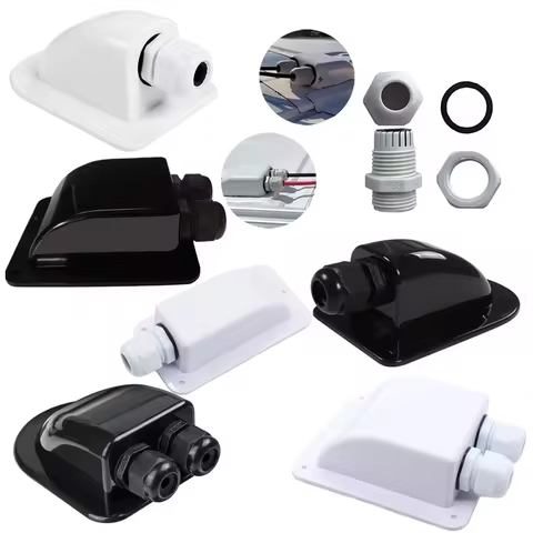 Caravan Solar Car Junction Box Cable Entry Gland Box Roof Wire Entry Cable Connector Single/Dual Hole Automotive Accessories