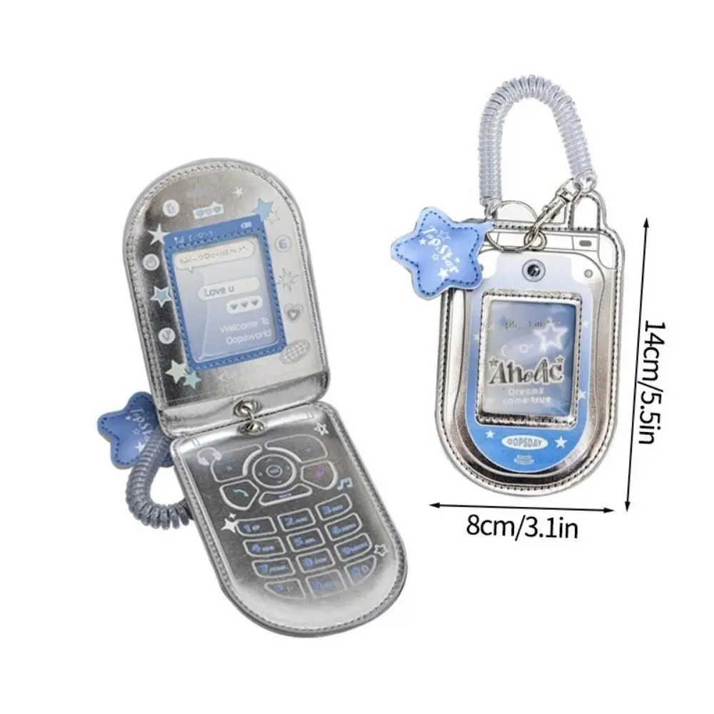 PU Leather Idol Photocard Holder Y2K Decoration Mobile Phone Photocard Frame Unique Personality Idol Card Display Protector