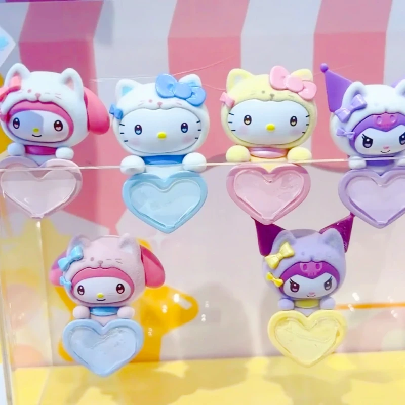 مرحبا كيتي جارديان مواء مواء فرقة سلسلة صندوق أعمى لطيف لعبة فول الكرتون قضية الهاتف المحمول الديكور الفتاة هدية الكريسماس