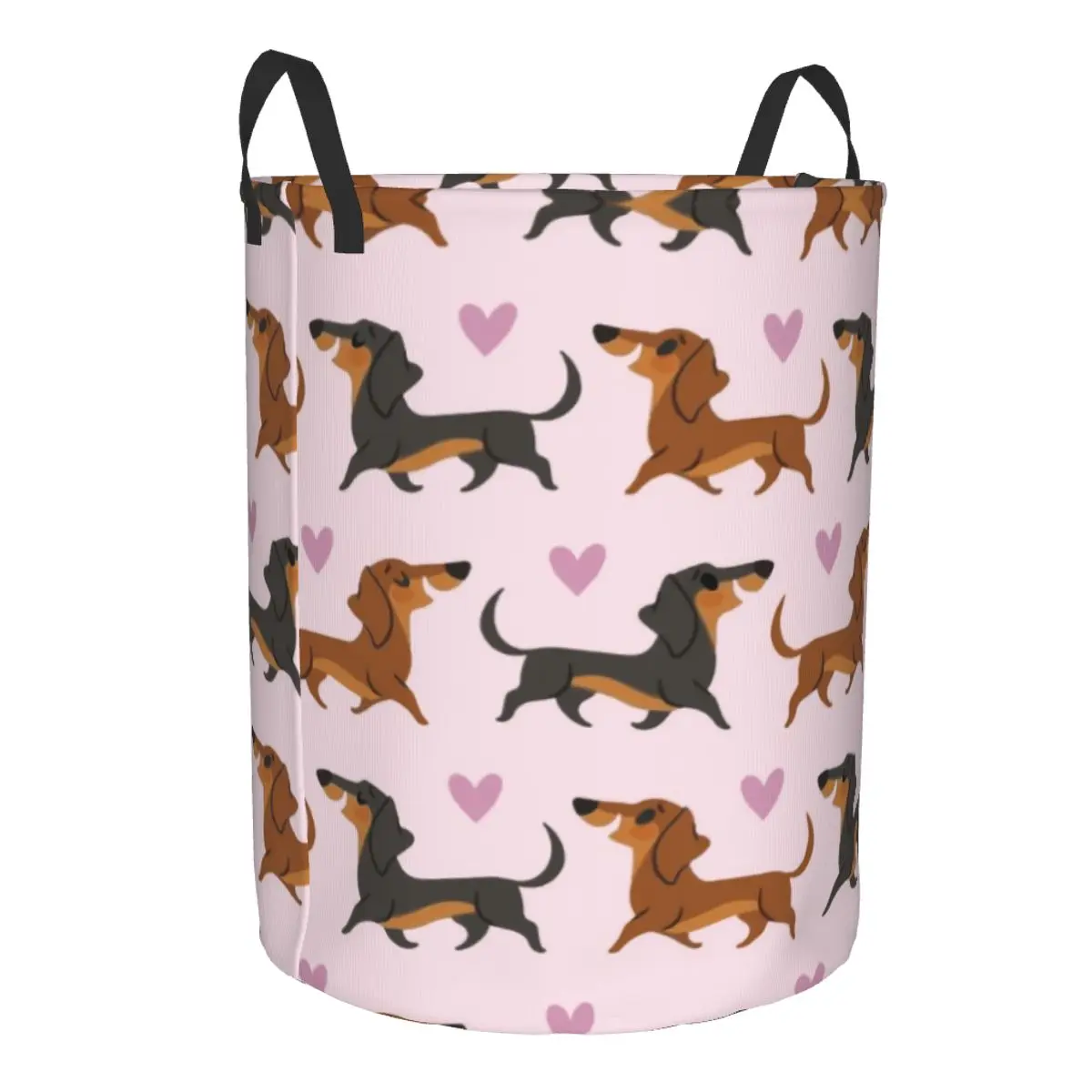 Custom Dachshund Laundry Hamper Large Clothes Storage Basket Sausage Wiener Badger Dogs Toy Bin Organizer for Kids