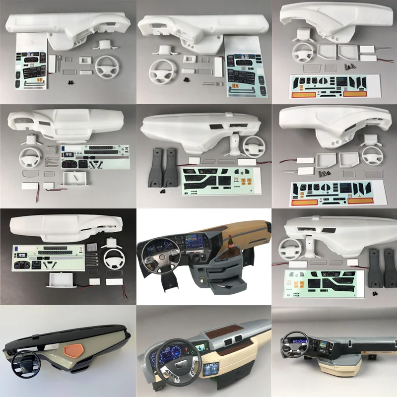 

1:14th Scale Plastic Left and Right Peptides Cab Center Console for Tamiya RC Truck SCANIA 770S R620 VOLVO BENZ Arocs MAN Car