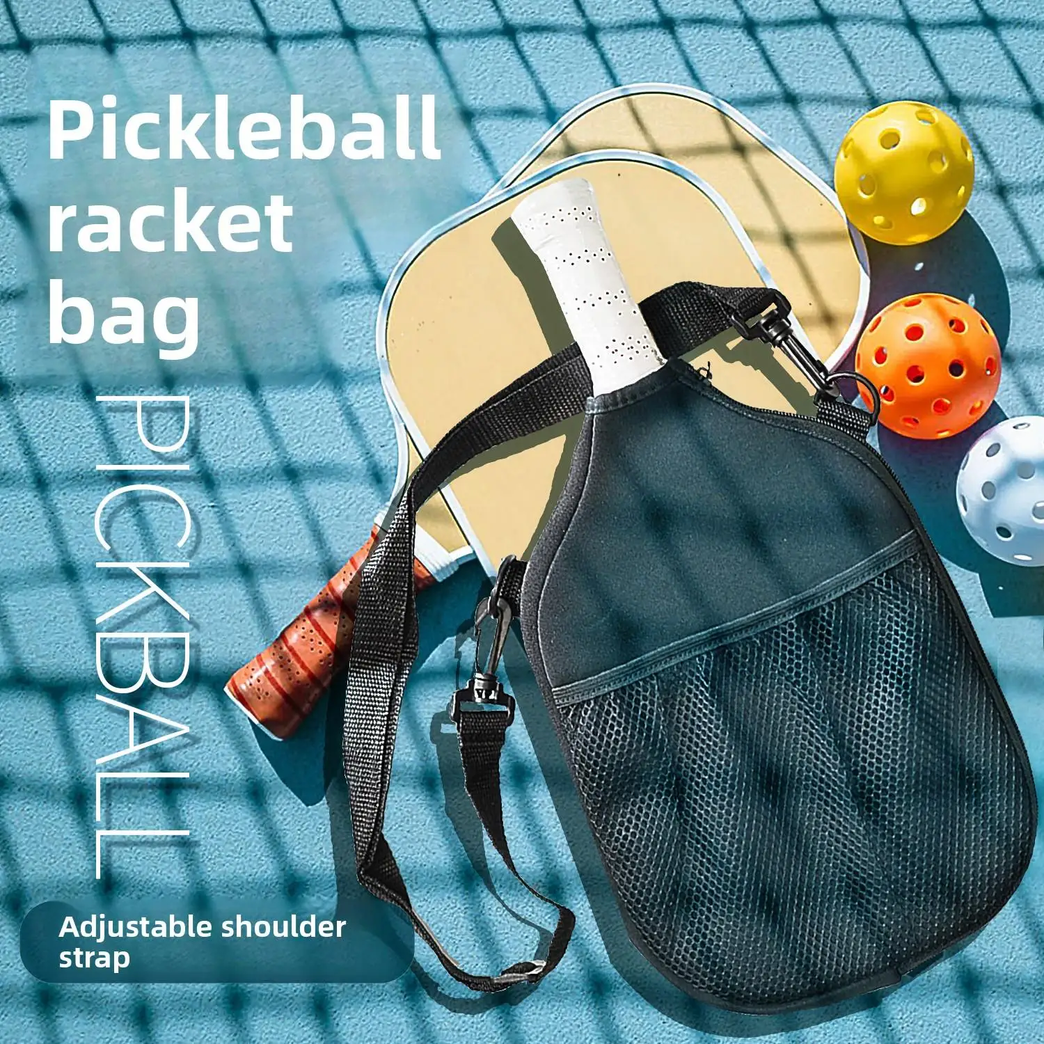 Pickleball Racket Cover, Beach Tennis Racket Bag, In-Stock Neoprene Pickleball Racket Bag, Outdoor Sports Racket Cover