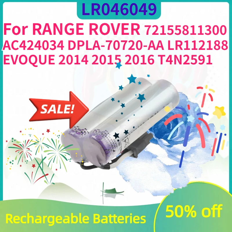 

Brand New Battery For RANGE ROVER 72155811300 AC424034 DPLA-70720-AA LR046049 LR112188 EVOQUE 2014 2015 2016 T4N2591 Battery