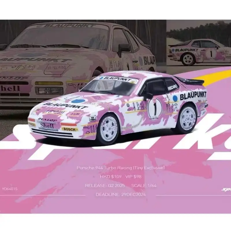 

Sparky 1:64 Porsche 944 TurboCup 1987 #60UprightHeadlig Alloy Car Model Toy Collection