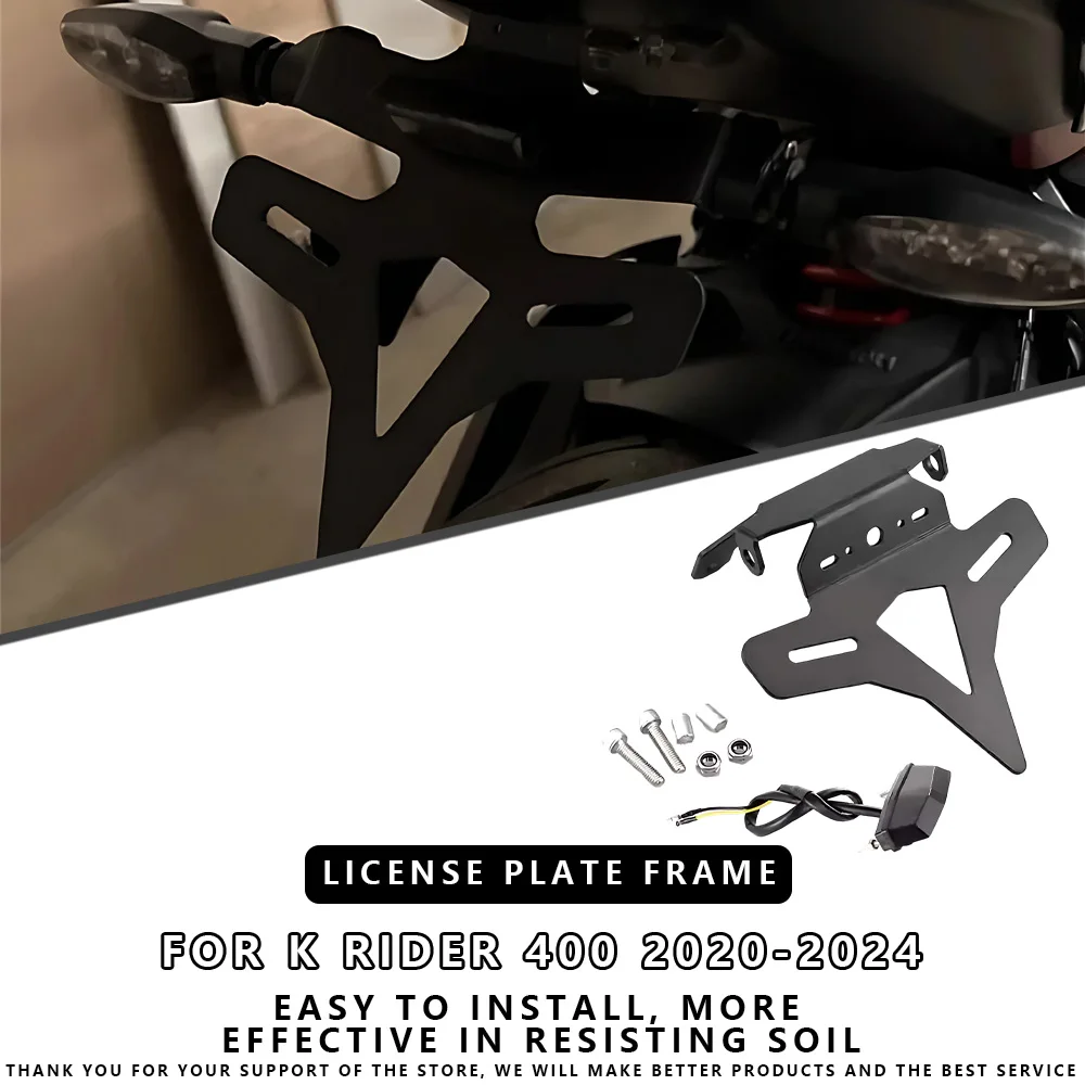 

MTKRACING For KYMCO K RIDER 400 2020-2024 Modified License Plate Holder Tailstock License Plate Bracket Motorcycle Accessories