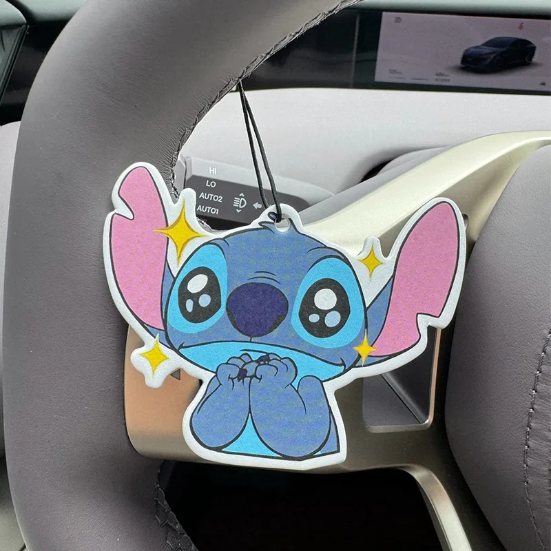 Disney Stitch-fragancia de larga duración para coche, accesorio ligero para decoración Interior, colgante para armario, regalo, novedad