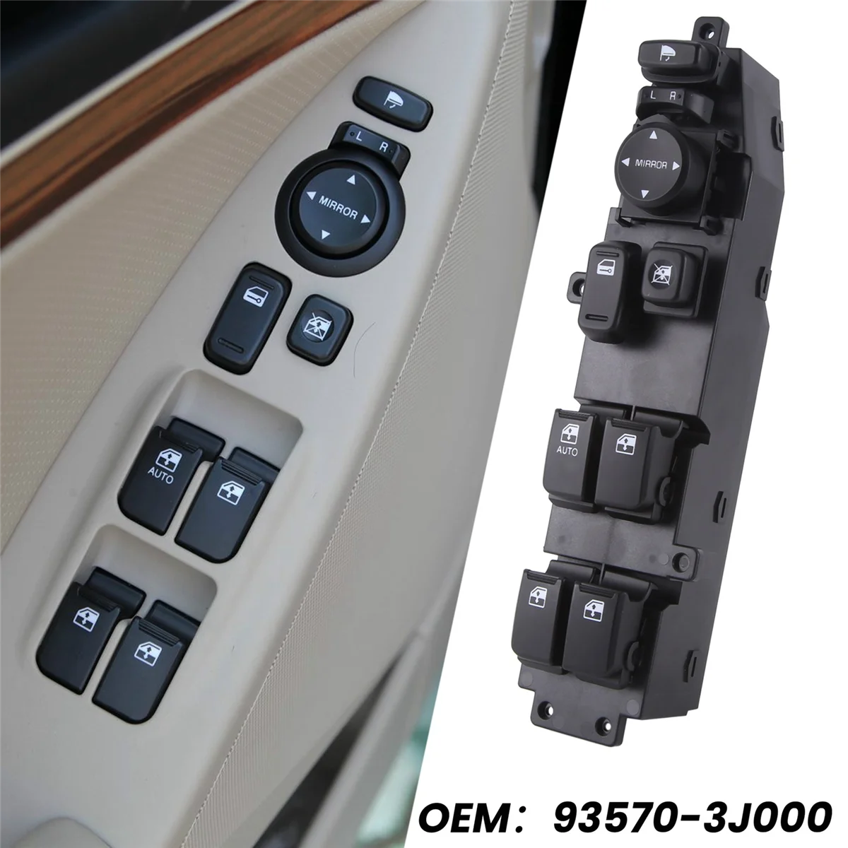 93570-3J000 Car Driver Side Left Master Power Window Switch for Hyundai Veracruz 935703J000 image 4