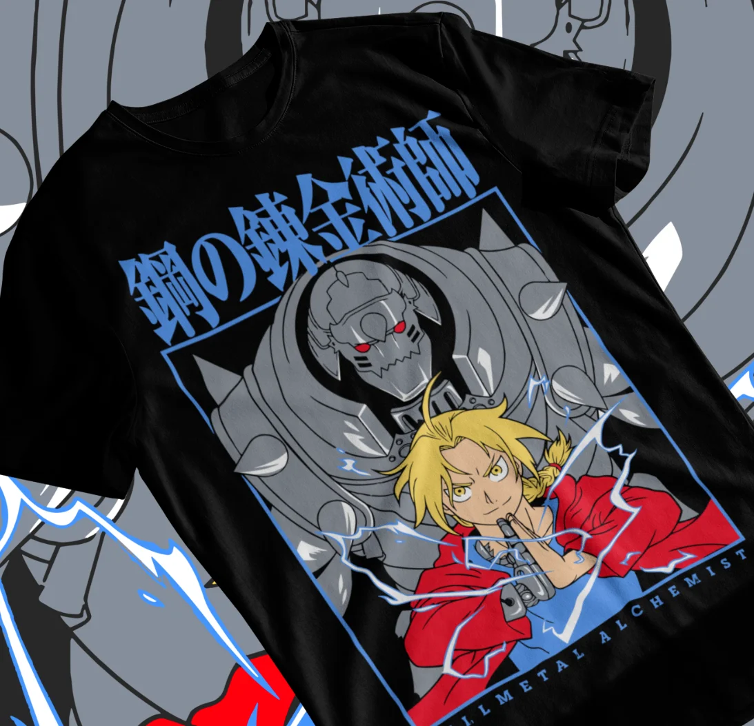 Fullmetal Alchemist T-Shirt Elric Alphonse Brotherhood Anime Unisex Soft Tee