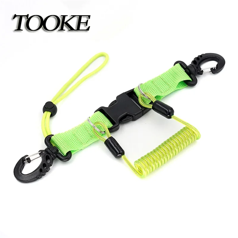 الغوص لاذع نوابض لولبية كاميرا الحبل دوامة مع حلقة الغوص ل تحت الماء الإسكان مصباح يدوي الشعلة