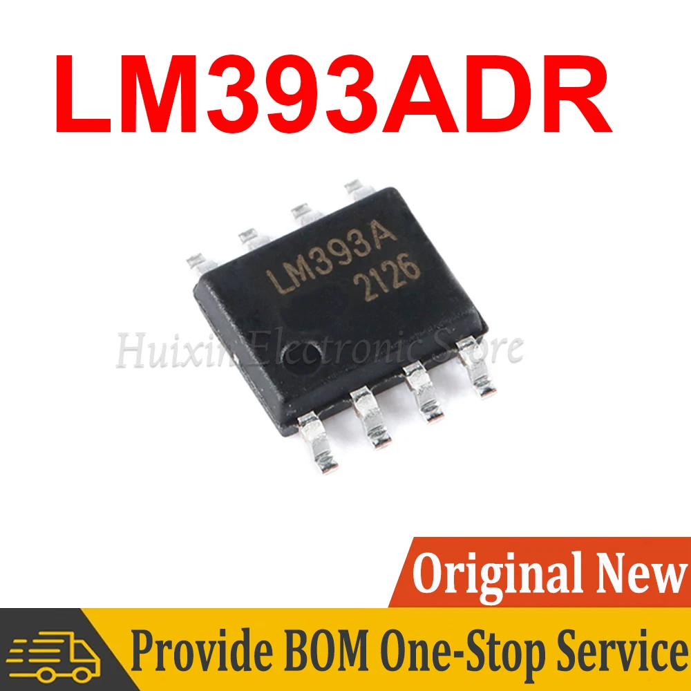 10pcs LM393ADR LM393A LM393 SOP-8 SMD Low power consumption and low offset voltage dual comparator New and Original IC Chipset