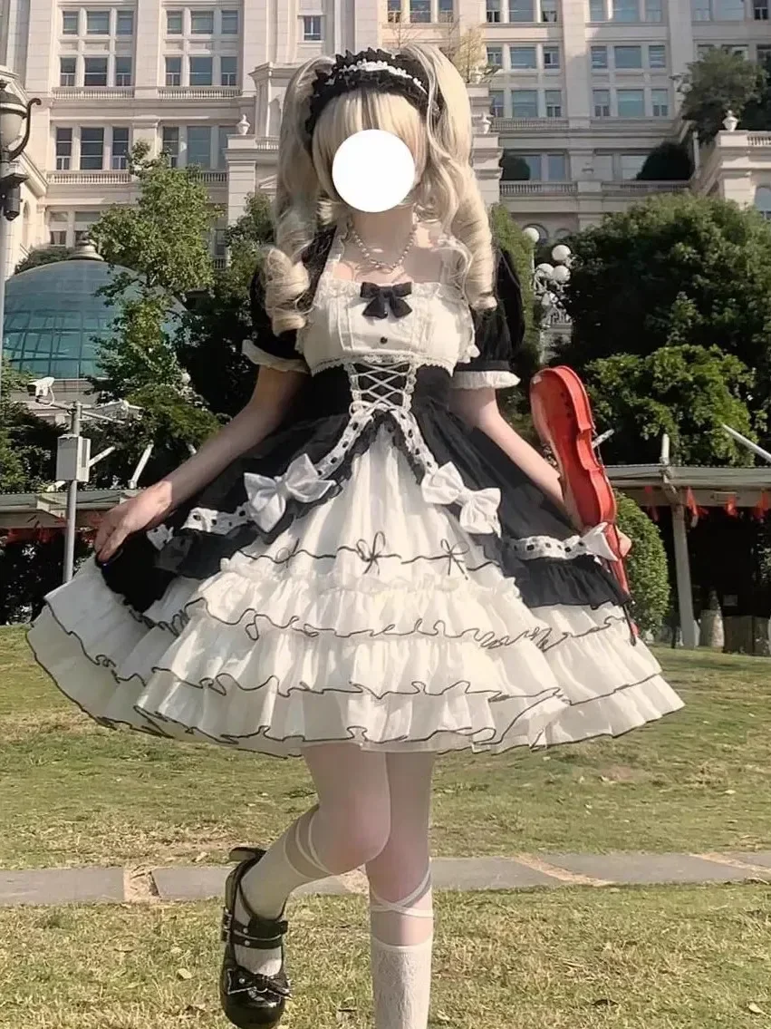 Victorian Vintage Lolita Dress Women Gothic Cute Puff Short Sleeve Laminated Flounces Mini Dresses Bow Ruffles Princess Vestidos - AliExpress 200000345 Victorian Vintage Lolita Dress Women Gothic Cute Puff Short Sleeve Laminated Flounces Mini Dresses Bow Ruffles Princess Vestidos - AliExpress 200000345