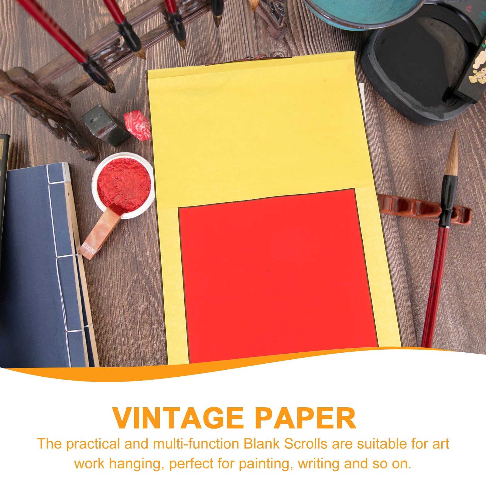 

Vintage Style Blank Hanging For Chinese Calligraphy Painting Aged Xuan Paper Decor Tea Room Home Multi-Function Drawing