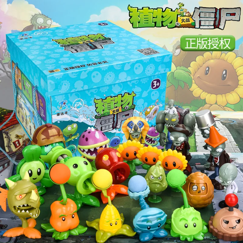 New Role Plants Vs. Zombies 2 Pvz Toys Full Set Boys Birthday Gifts Pea Shooter Children's Dolls Action Figure Model Present Map