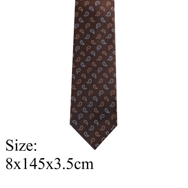 Vintage Korean Style 8CM Width Formal Coffee Hand‑tied Necktie Classic Neck Tie For Business Office Daily Suit Shirt Matching