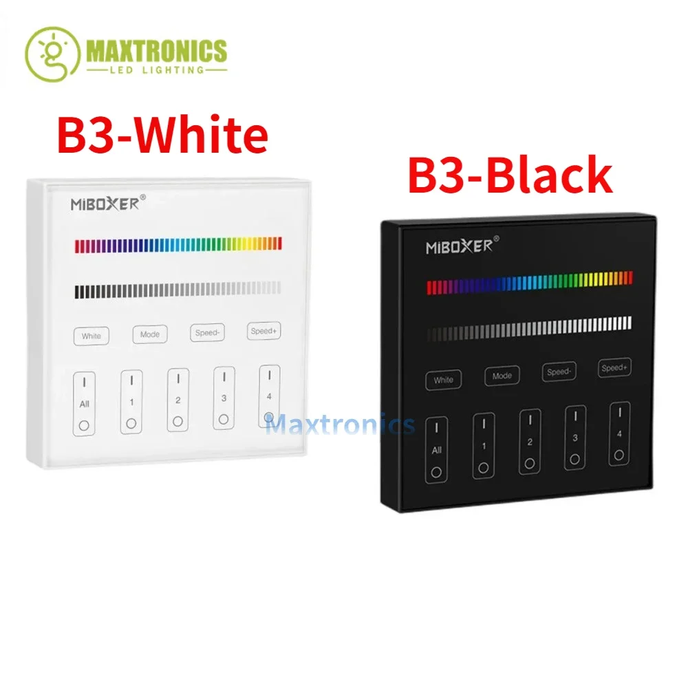 Miboxer B0 B1 B2 B3 B4 B8 2.4GHZ zdalny Panel dotykowy LED 4-strefowy/8-strefowy regulator ściemniania dla pojedynczy kolor/RGB + CCT/RGBW/lampa LED