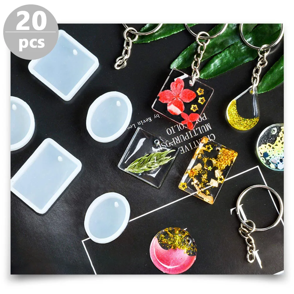 

Geometry Charm Mold for Making Keychains Silicone Diy Craft Mold DIY Casting Hanging Molds Crystal Stone Decorations