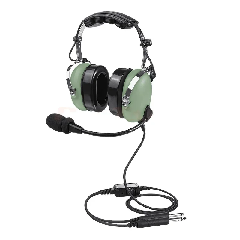 

Pilot aviation headset in PNR with gel ear seal flexible b-oom microphone aviation headphones