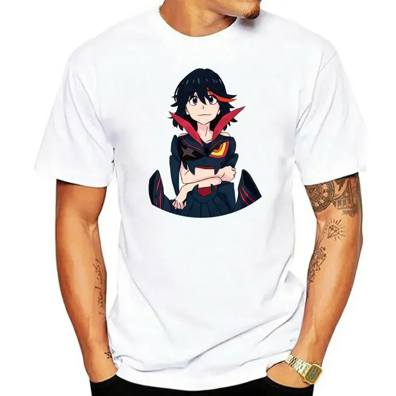 Ryuko Matoi Tee Shirts Men Kill La Kill Japanese Anime Fashion Pure Cotton Tees Crewneck Tshirt Clothes