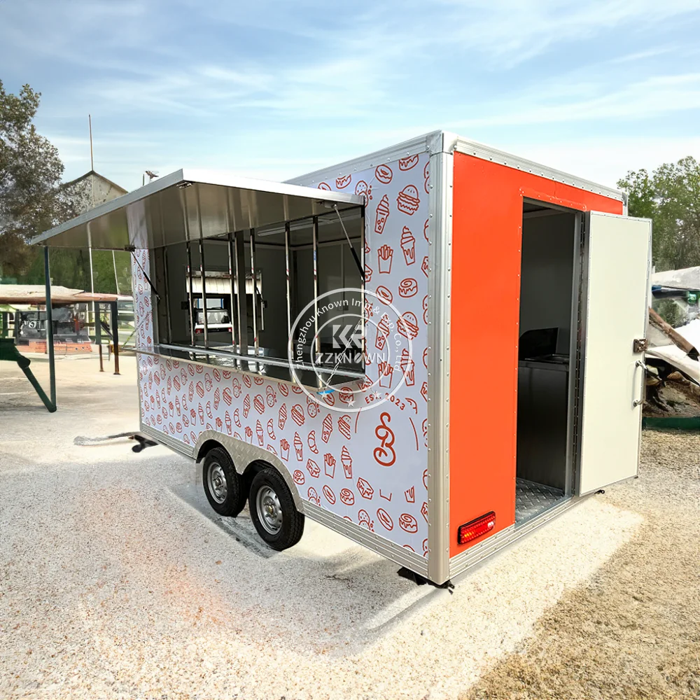 Mobiler Restaurant-Food-Truck, mobile Küche, Snack, Kaffee-Kiosk, voll ausgestatteter Food-Anhänger, Eiswagen