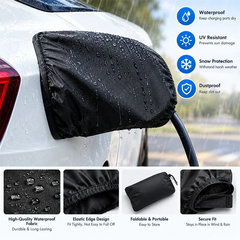 Durable, weather resistant, UV and snow resistant, suitable for electric vehicle magnetic charger port cover