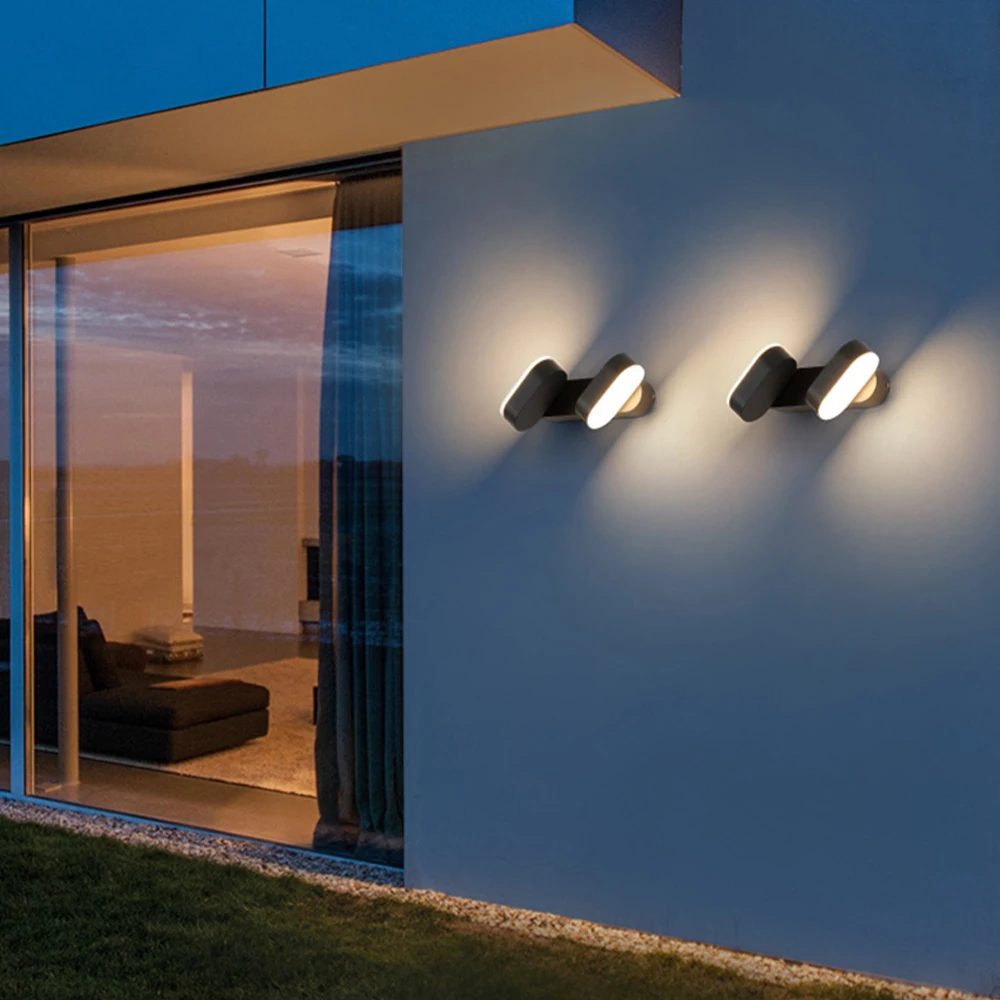 

Outdoor LED Wall Light Bright Aluminum 13W Double Head Adjustable Angle Hotel Wall Indoor Bedroom Waterproof Wall Light