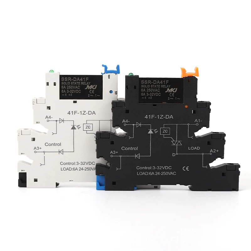 リレーモジュール,DINレール,DC制御,ssrスリムリレー,ac 6a,41f-1z-c2