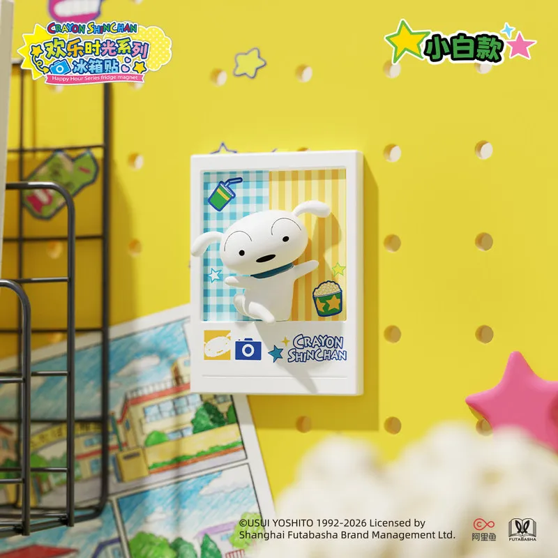 Langbowang Genuine Crayon Shinchan Happy Time Series Refrigerator Magnet Blind Box Creative Cartoon Magnetic Ornament