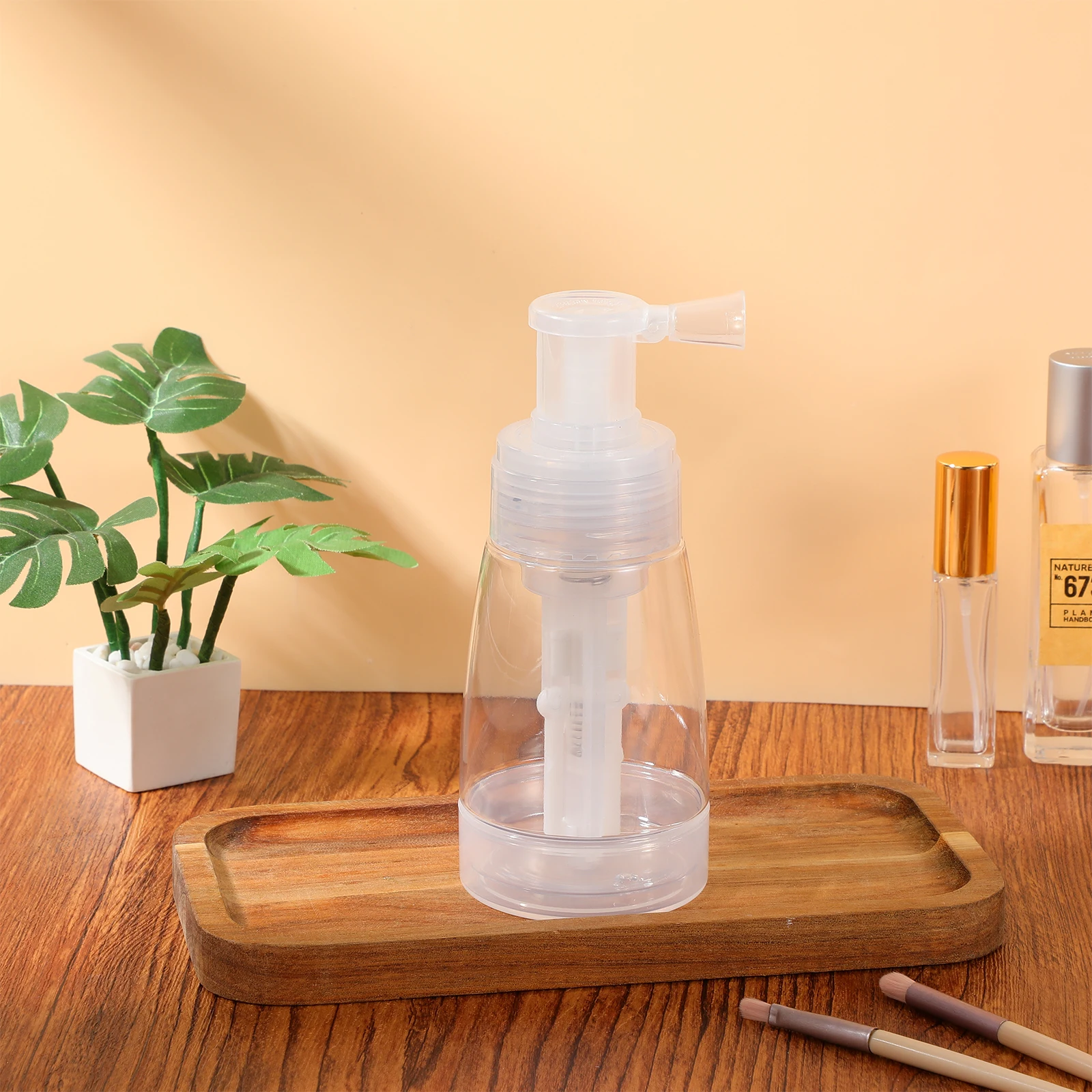 زجاجة رذاذ بودرة التلك قابلة لإعادة الملء، زجاجة سفر بلاستيكية شفافة للمكياج، بودرة سائبة، مزيل العرق، شامبو جاف لامع، محمول #2