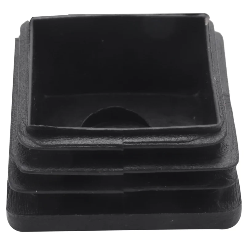 ABGR-20Pcs cadeira quadrada mesa perna pé borracha cobre protetores 25mm x 25mm & 20 pçs plástico quadrado blanking tampas de extremidade tubo inser