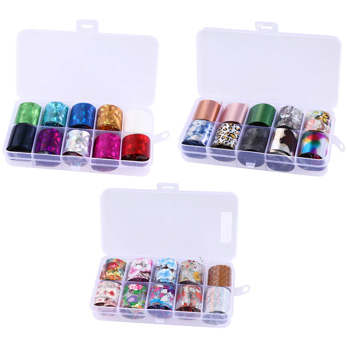 

30 Rolls Colorful Nail Foil Transfer Stickers for DIY Nail Art Fashionable Easy-Apply Decals for Fingernails Toenails Home Salon