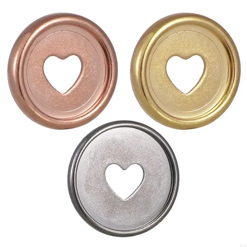 W89c 20pcs 35mm Heart Binder Rings Mushroom Hole Leaf Leaf Notebook Notepad Binding Discist Discl