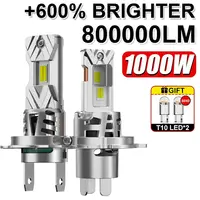 Faro LED CANBUS H7 H4 para coche, focos Led superbrillantes de 1000W, luces para automóvil, ventilador Turbo inalámbrico, nebulizadores automáticos