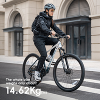 ROCKBROS 27.5 Inch Men's Women's Dual Suspension Mountain Bike Aluminum Alloy Oil Hydraulic Disc Brake 9-Speed Road Mountain