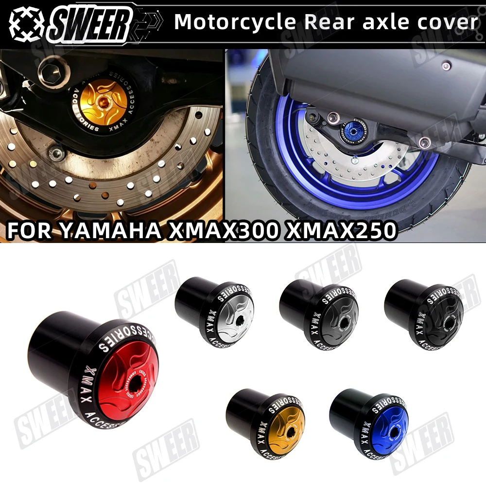 Motorcycle Rear Axle Nut Cover Aluminum Alloy Fit For Yamaha XMAX300 2018‑2026 Wheel Hub Decorative Cap Modified Accessories