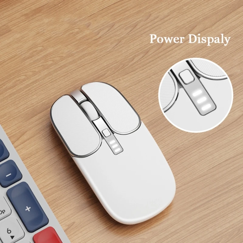 Imagem -06 - Modos Duplos 2.4ghz Teclado Recarregável Compatível com Bluetooth Mais Mouse para Computador R2lb