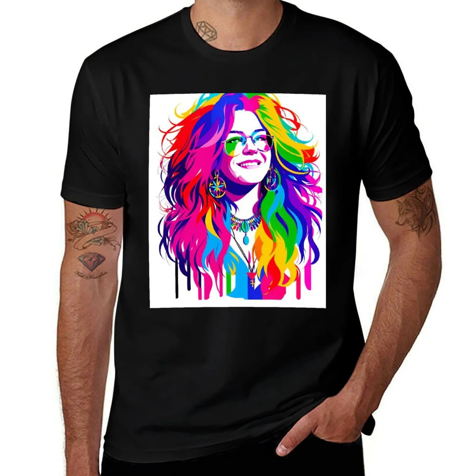 

Janis Joplin Pop Art T-Shirt clothes tops anime stuff clothing for men