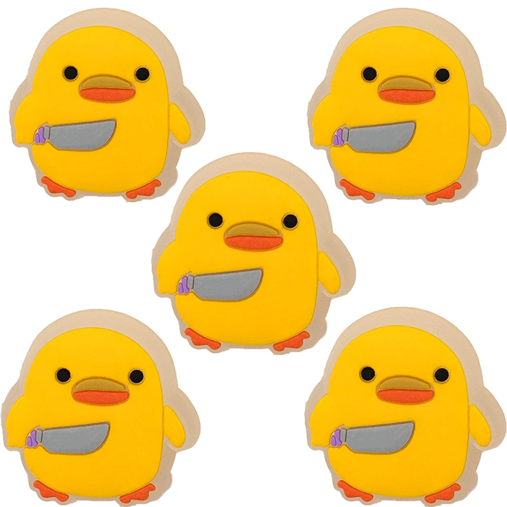 5PCS LED Clog Shoe Charms Cute Animal Duck Gamepad Pig Black Cat Shoe Buckle Accessories Pins for Women Men Cute Shoe Decoration image 4